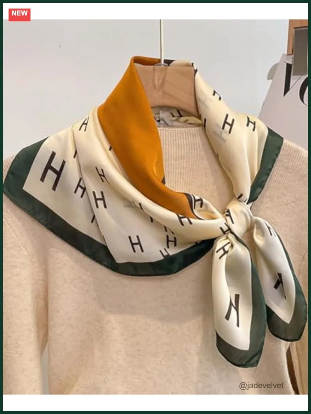 Satin Silk Head Scarf Square Neck Scarf Hair Scarf Bag Accessory